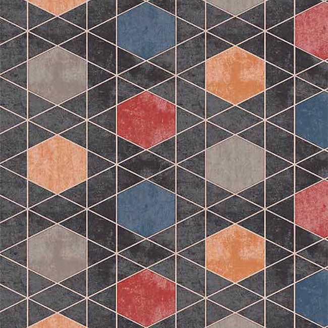 Geometric Blocks - Wachstuch Tischdecke mit schlichtem grafischem Design