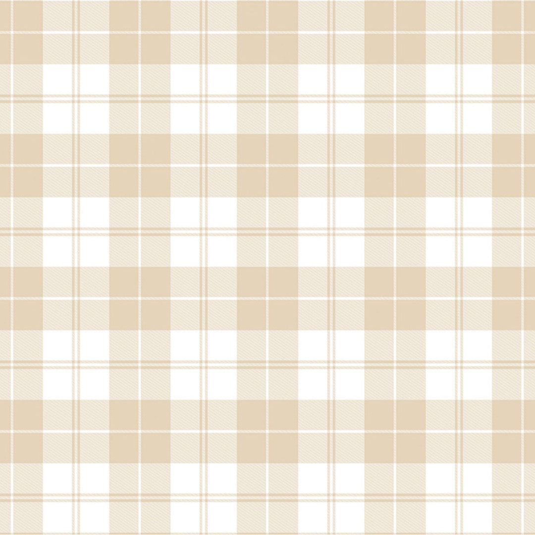Brent Beige – klassisch karierte Wachstuch Tischdecke in hellen Nuancen, Muster
