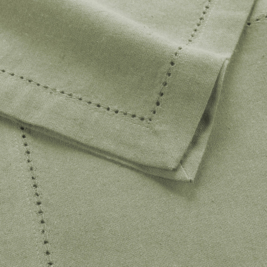 Charline Khaki – Baumwollservietten 40 x 40 cm (3er-Pack), Nahaufnahme