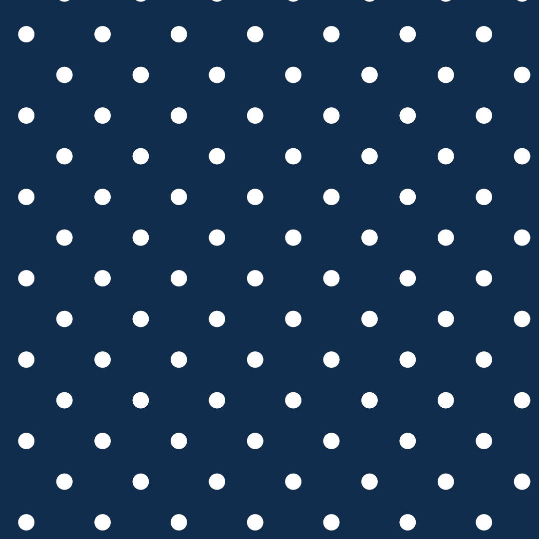 Classic Dot Blau - Wachstuch Tischdecke mit weißem Punktemuster