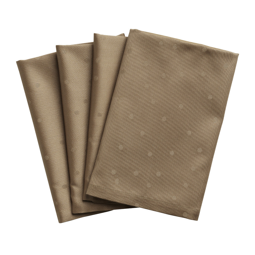 Compliments Stoffservietten Confetti, Walnuss – 45 x 45 cm (4er-Pack)