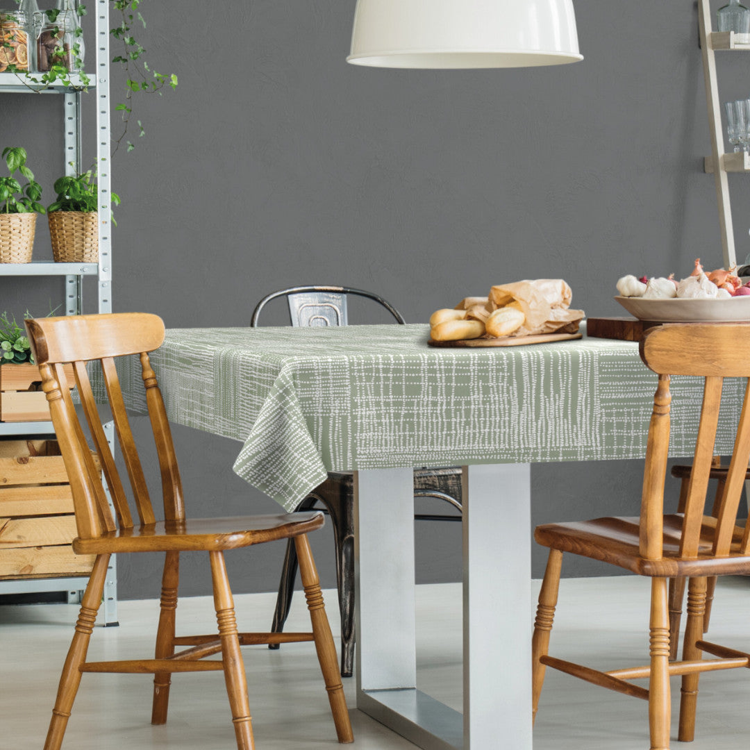 Dotsi – extra starke Wachstuch Tischdecke mit Punktmuster, Ambienteaufnahme