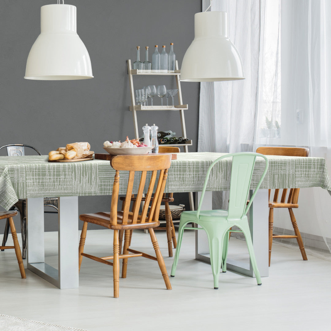 Dotsi – extra starke Wachstuch Tischdecke mit Punktmuster, Ambienteaufnahme 1
