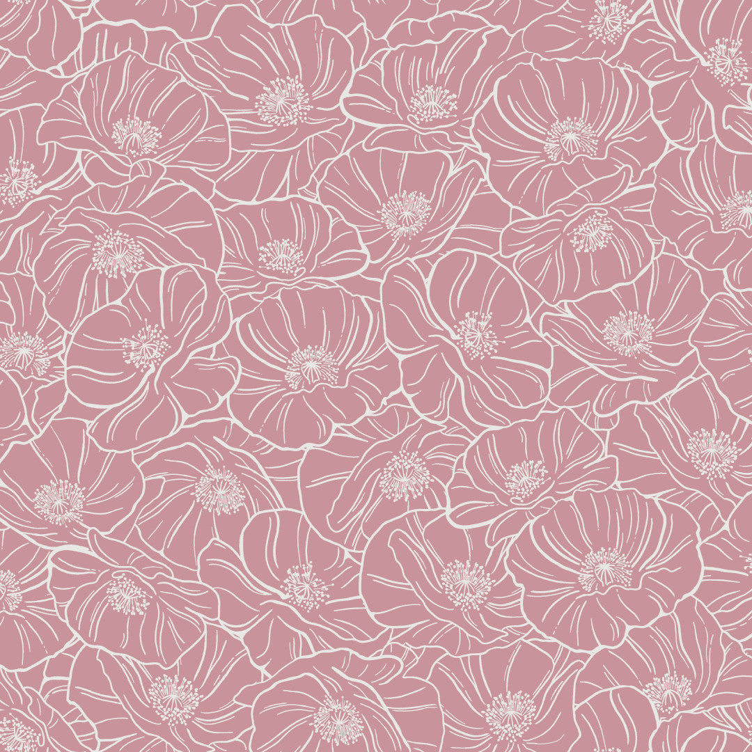 Floret Rose – Extra starke Wachstuch Tischdecke in Textiloptik, Muster