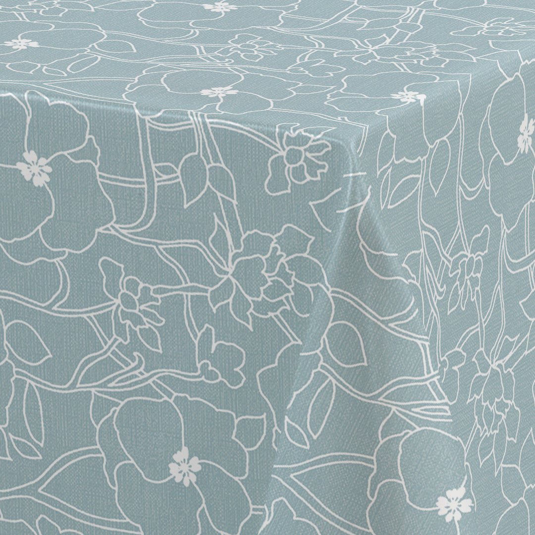 Flower Jam North – Captain Cook Wachstuch Tischdecke mit dezentem Blumenprint, Ecke