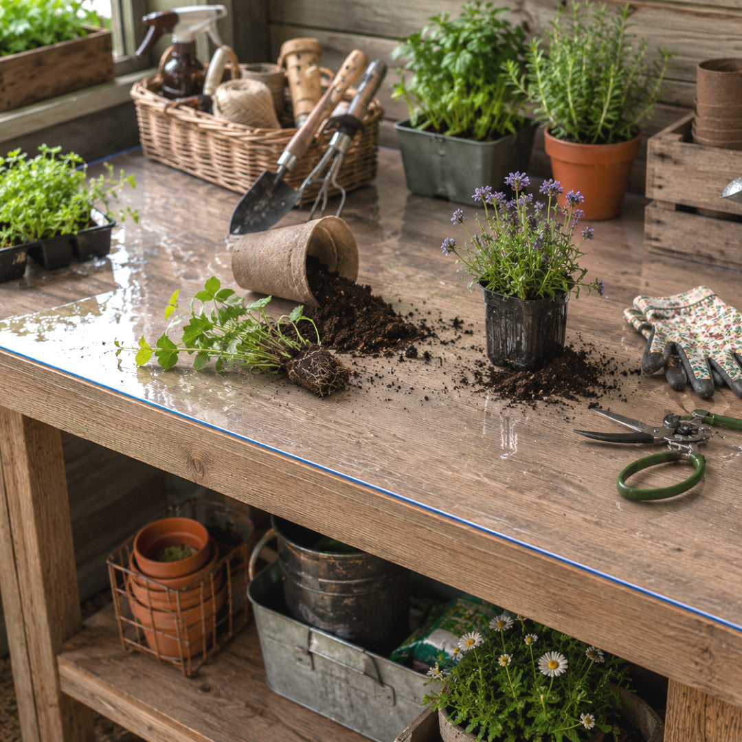Tischfolie transparent als Tischschutz – 2 mm / ca. 100 cm breit, Hobbygarten