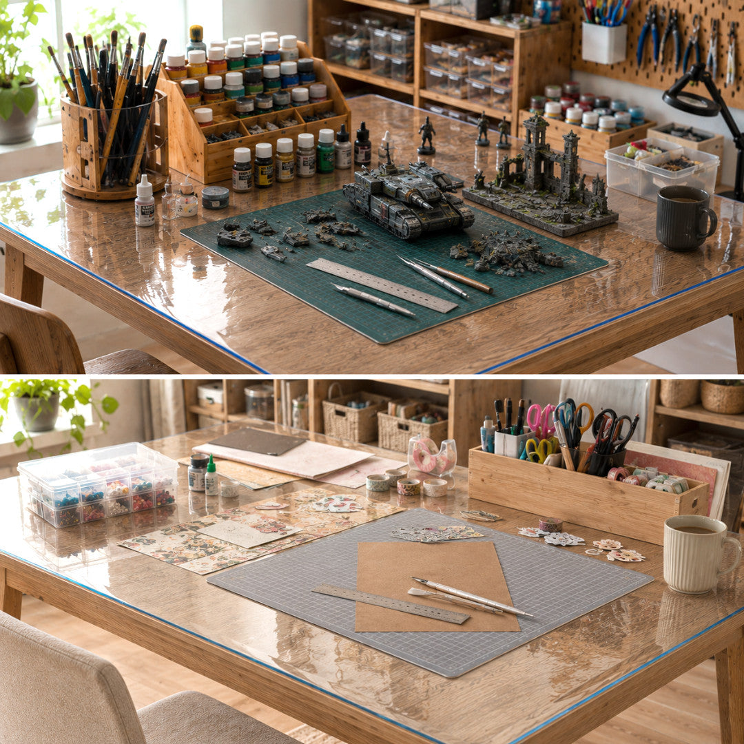 Tischfolie transparent als Tischschutz – 2 mm / ca. 100 cm breit, Hobbytische