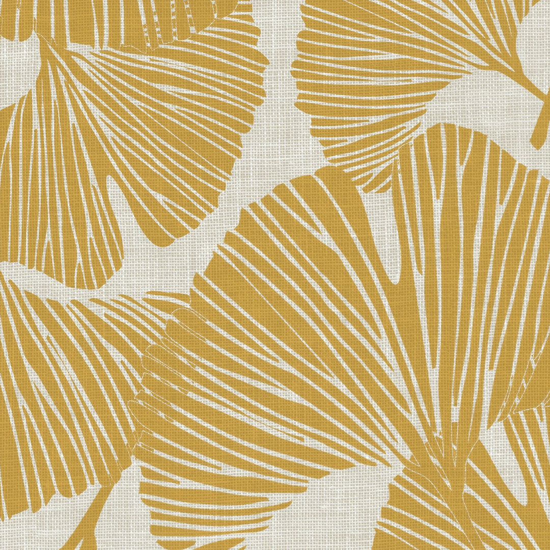 Ginkgo Honey – Extra starke Wachstuch Tischdecke in Textiloptik, Muster