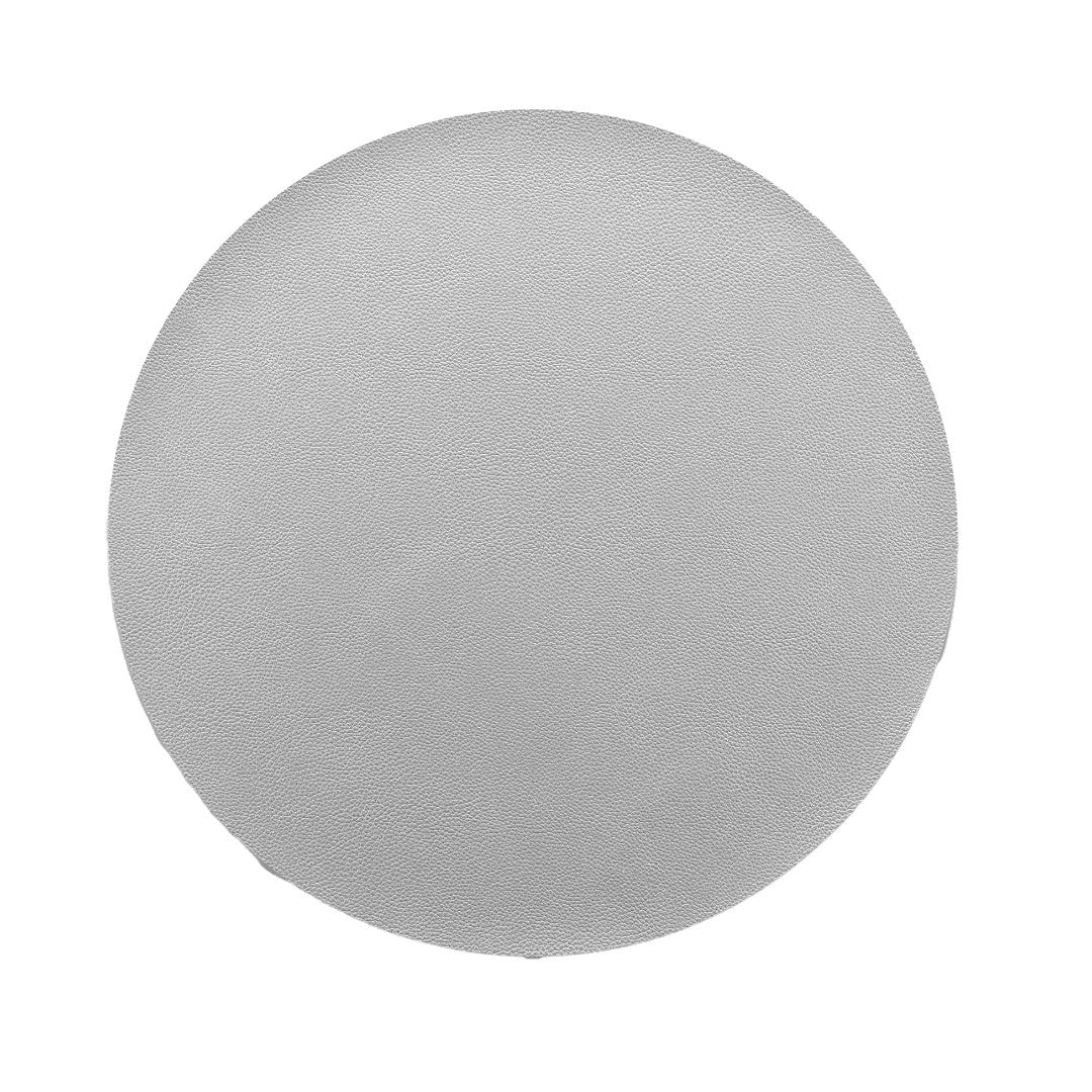 Granis Silver - Rundes Tischset aus Kunstleder Ø 38 cm, wendbar
