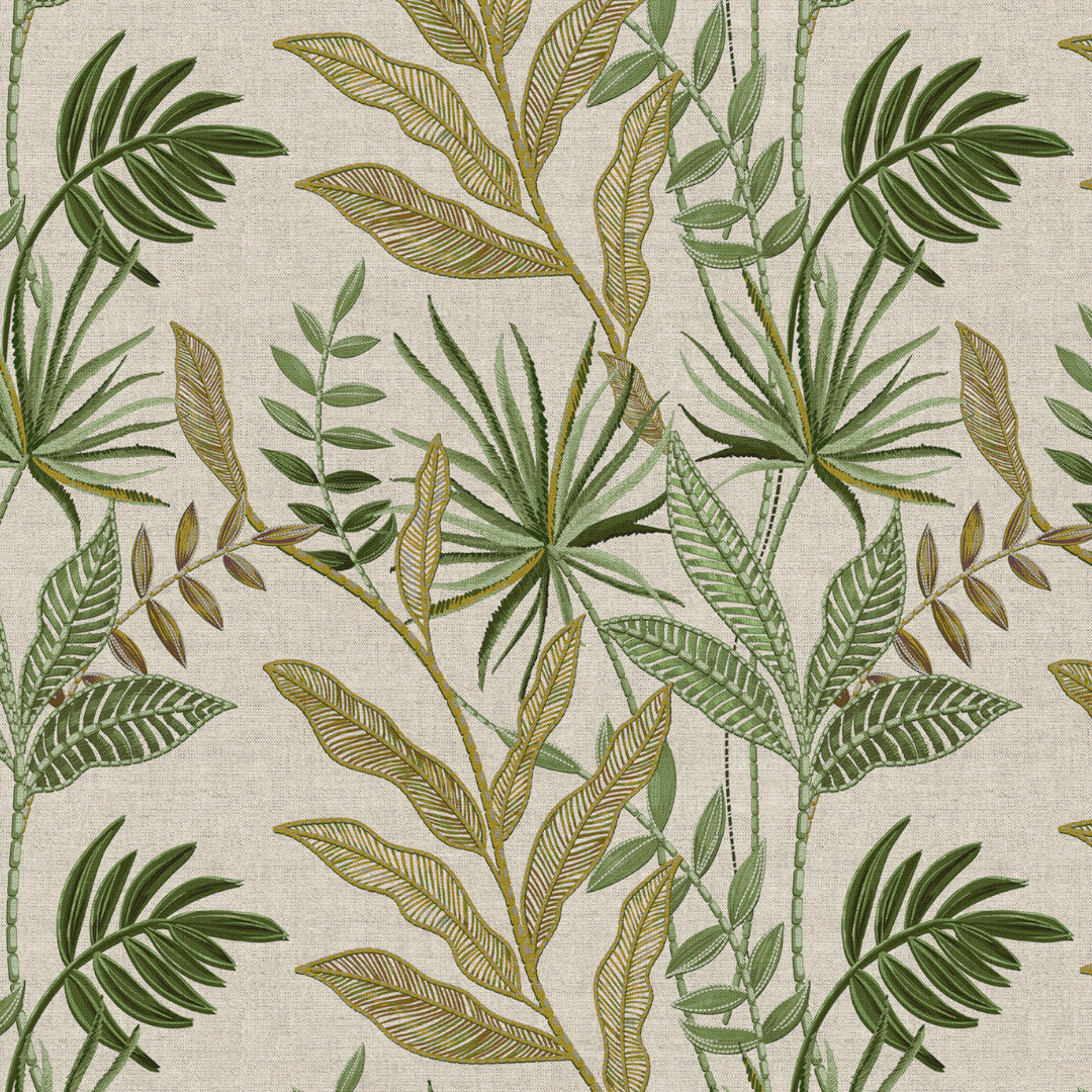 Lino Verdea – Abwaschbare Tischdecke mit botanischem Muster, 160 cm breit, Muster 2