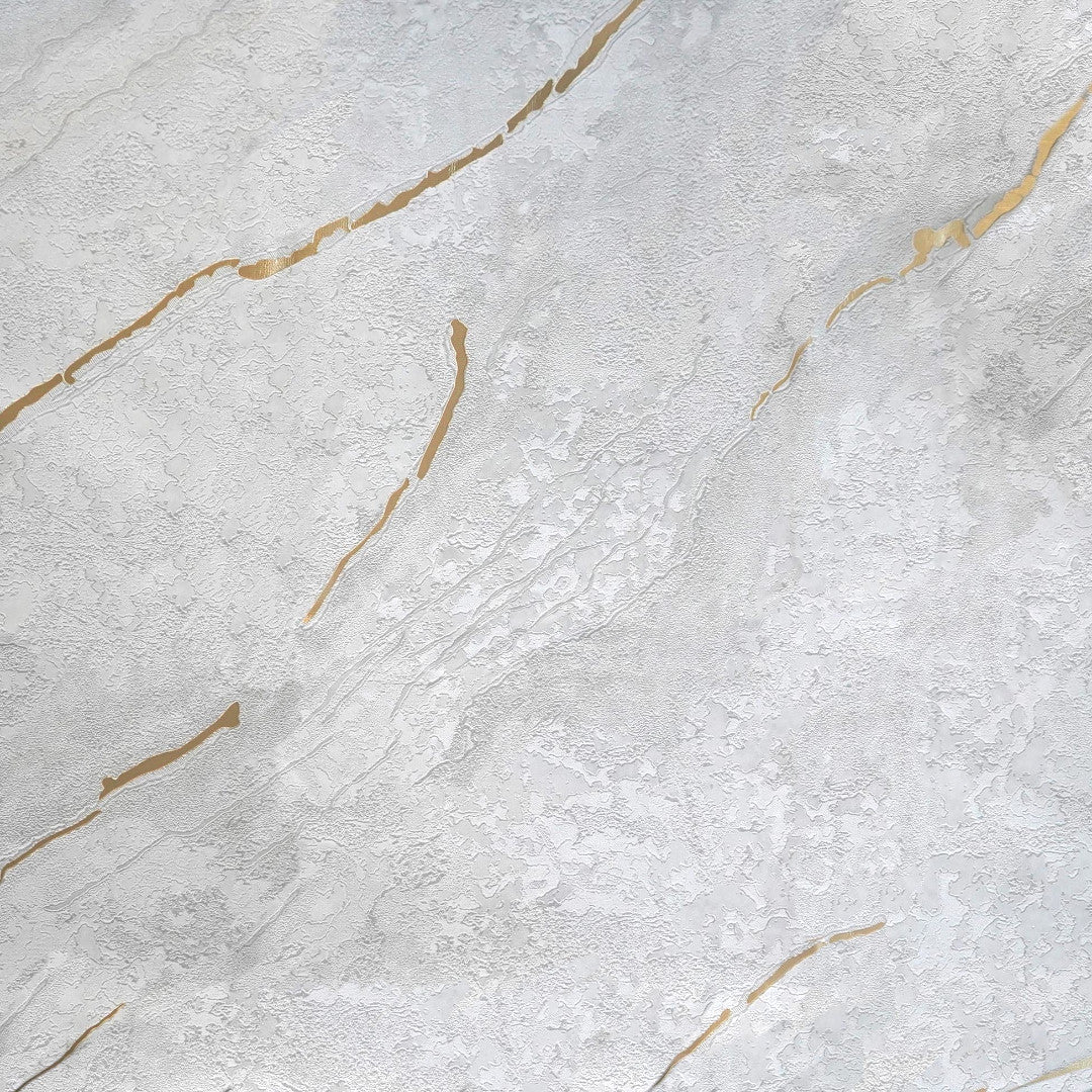 Lustral Metallic - Elegante Wachstuch Tischdecke mit Marmorstruktur und Goldadern, Muster