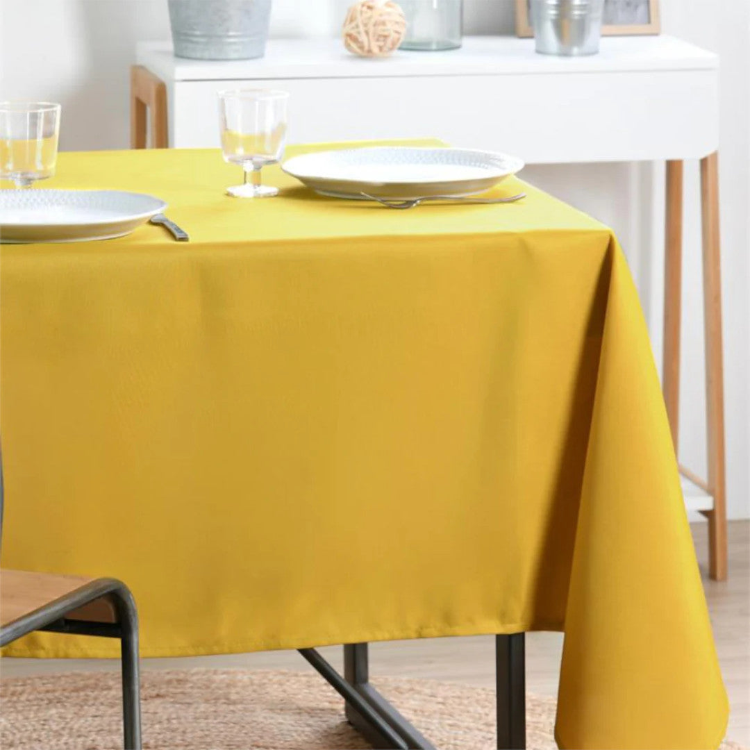 Nelson, einfarbige quadratische Tischdecke mit Fleckschutz 180 x 180 cm - Gelb