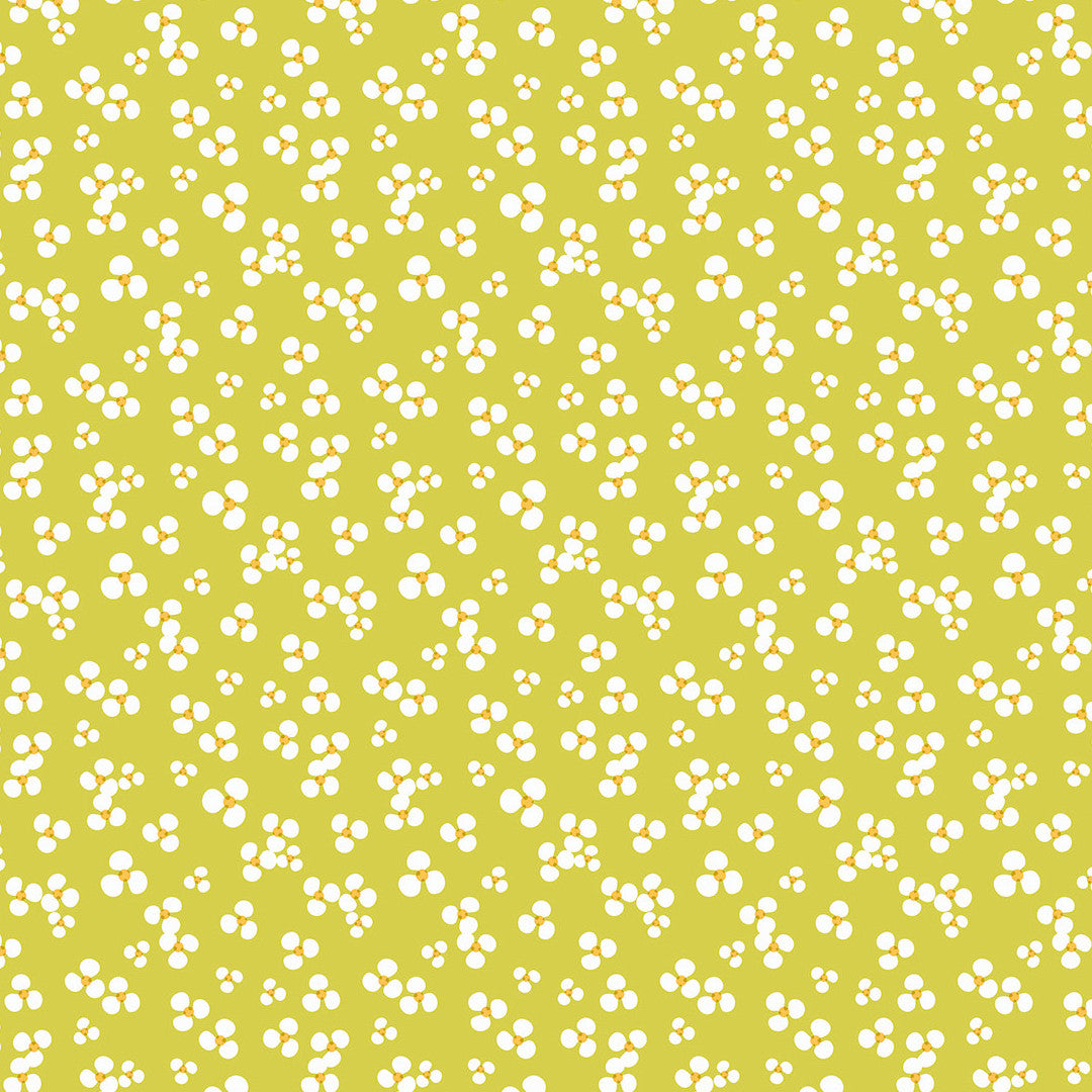 Niwa Bitter Lemon - Lola Wachstuch Tischdecke mit kleinen Blumen, Muster