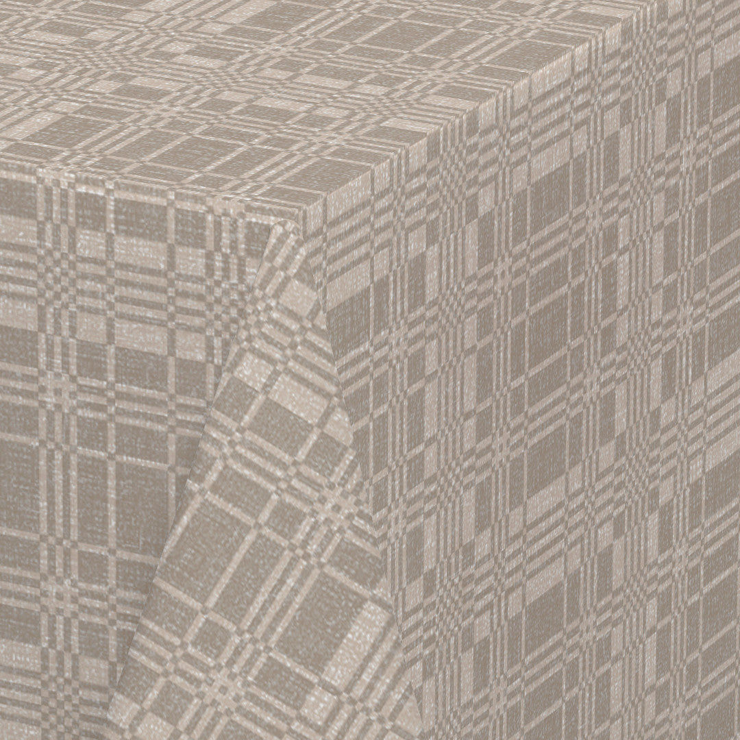 Nordfavn Adamascado Positivo Beige – Wachstuch Tischdecke mit Damastmuster, Ecke