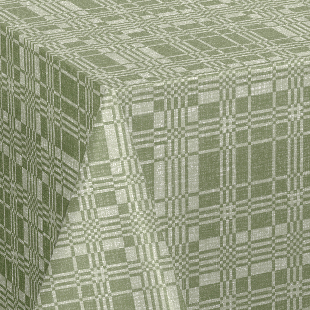 Nordfavn Adamascado Positivo Green – Wachstuch Tischdecke mit Damastmuster, Ecke