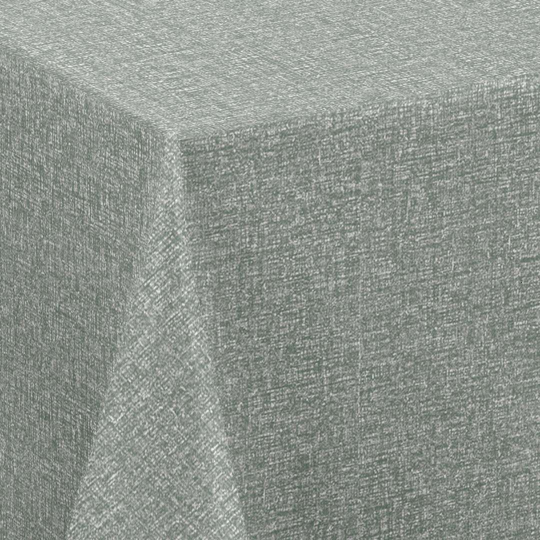 Nordfavn Fine Weave Moss – Geprägte Wachstuch Tischdecke mit dezenter Textiloptik, Ecke