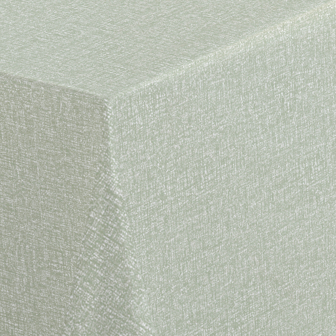 Nordfavn Fine Weave Sage – Glatte Wachstuch Tischdecke mit dezenter Textiloptik, Ecke