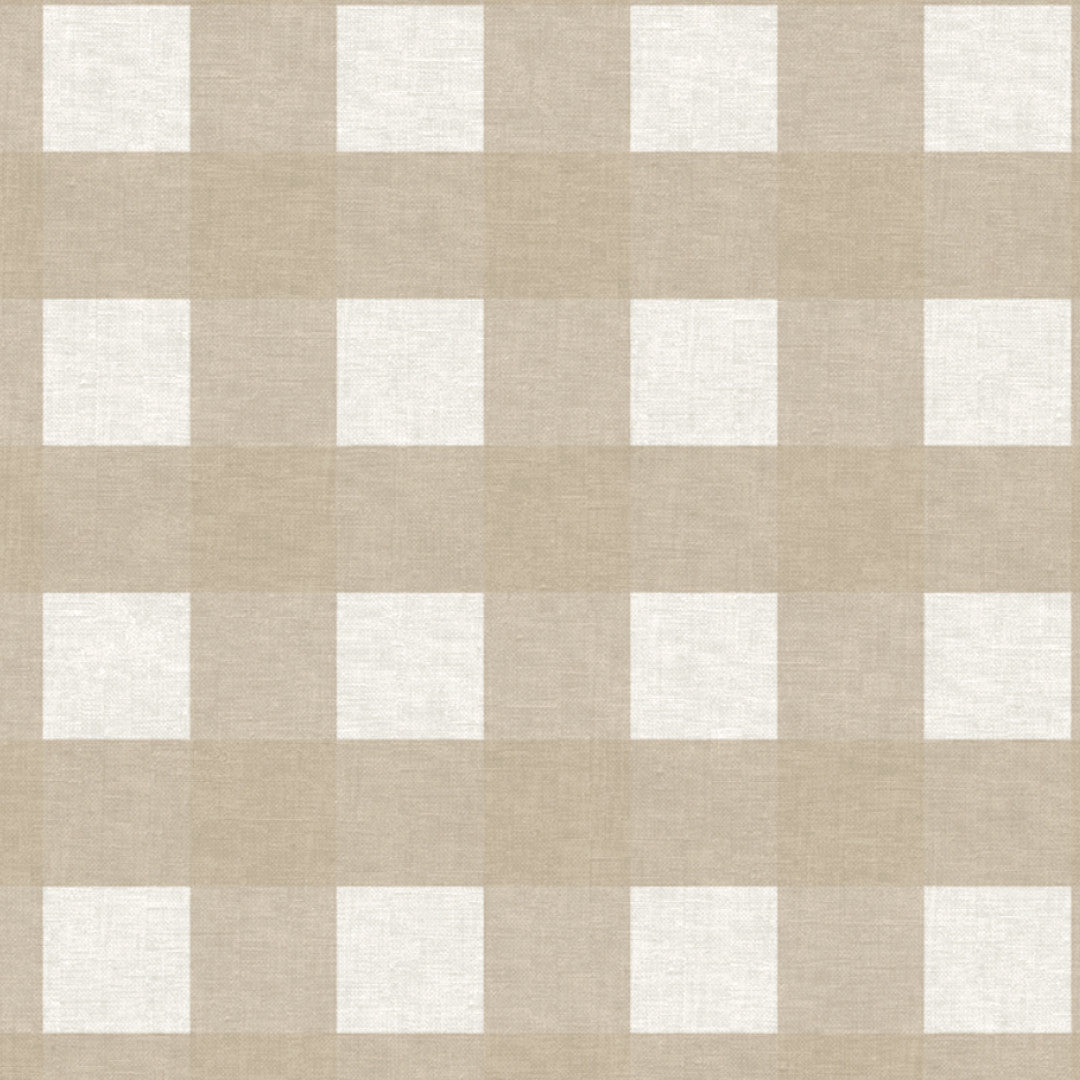 Nordfavn Royal Beige – Wachstuch Tischdecke in Beige mit Karomuster, Muster