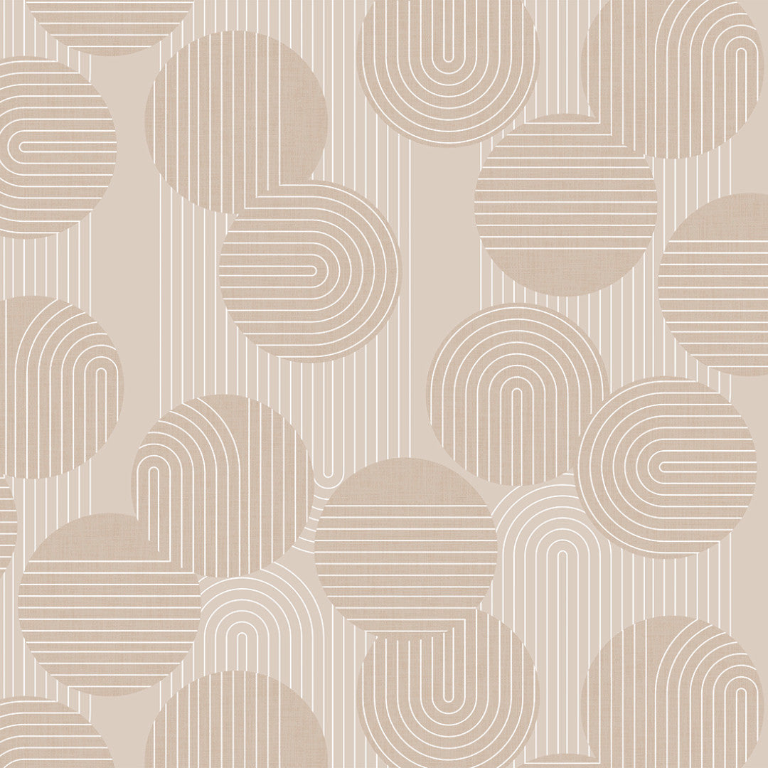 Nordfavn Soft Geo Sand – Wachstuch Tischdecke mit grafischem Muster, Muster