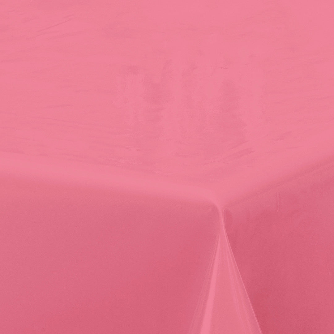 Nordfavn Uni Rose Pink - Einfarbige halbglänzende Wachstuch Tischdecke, Ecke