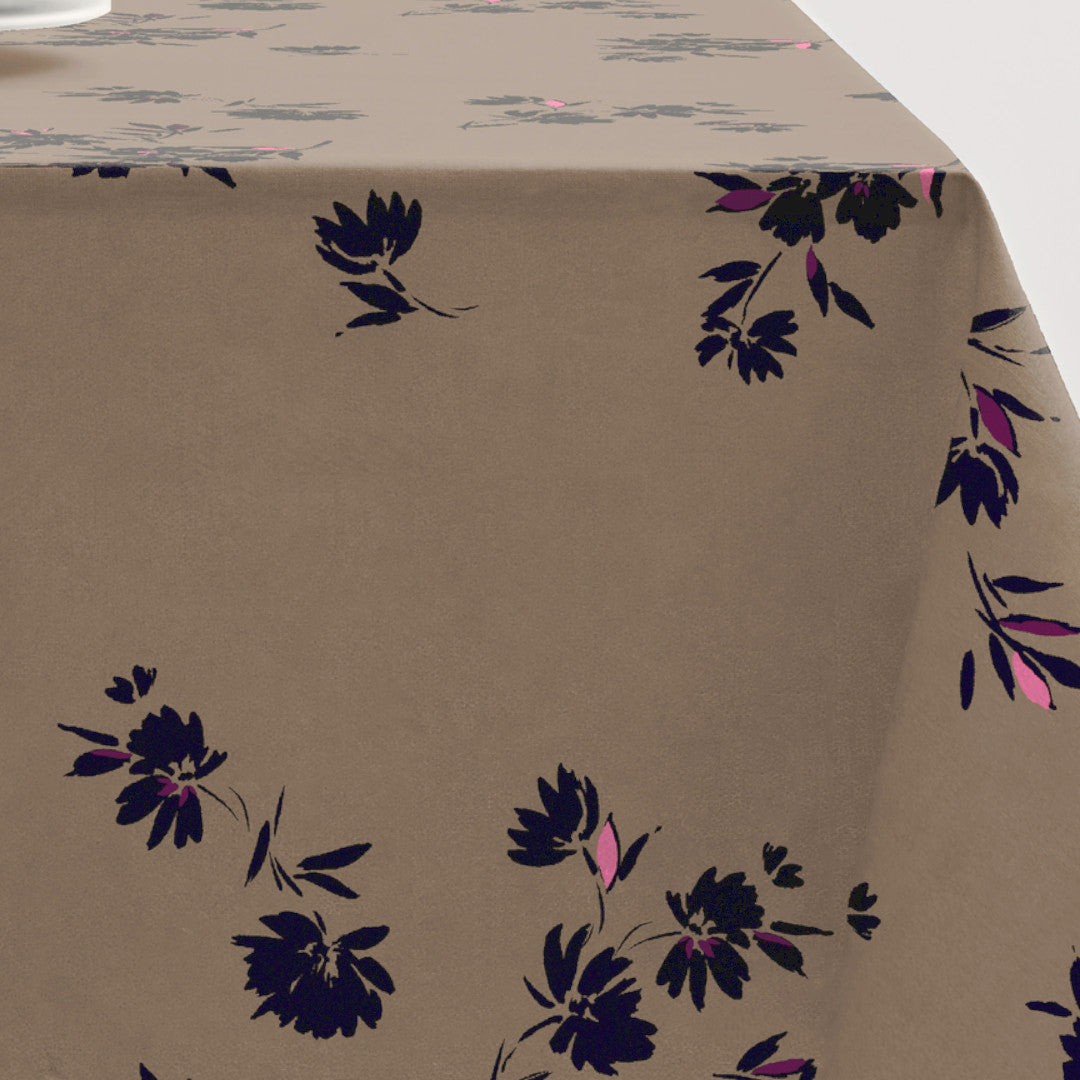 Silhouette Taupe – Södahl abwaschbare Tischdecke aus 100% Baumwolle mit rutschfester Unterseite, Muster