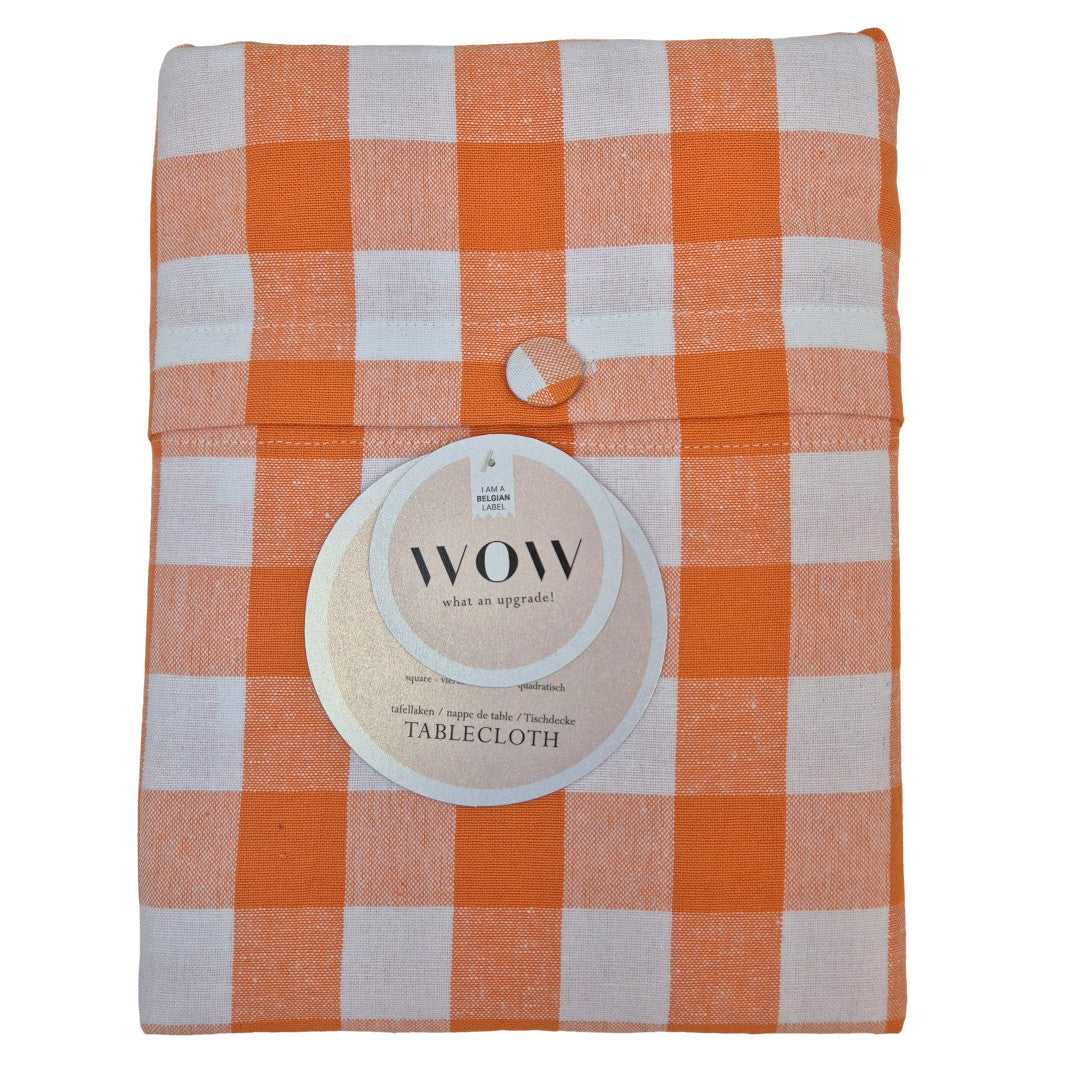 WOW Spring Apricot – Karierte Baumwolltischdecke 150 x 250 cm, Verpackung