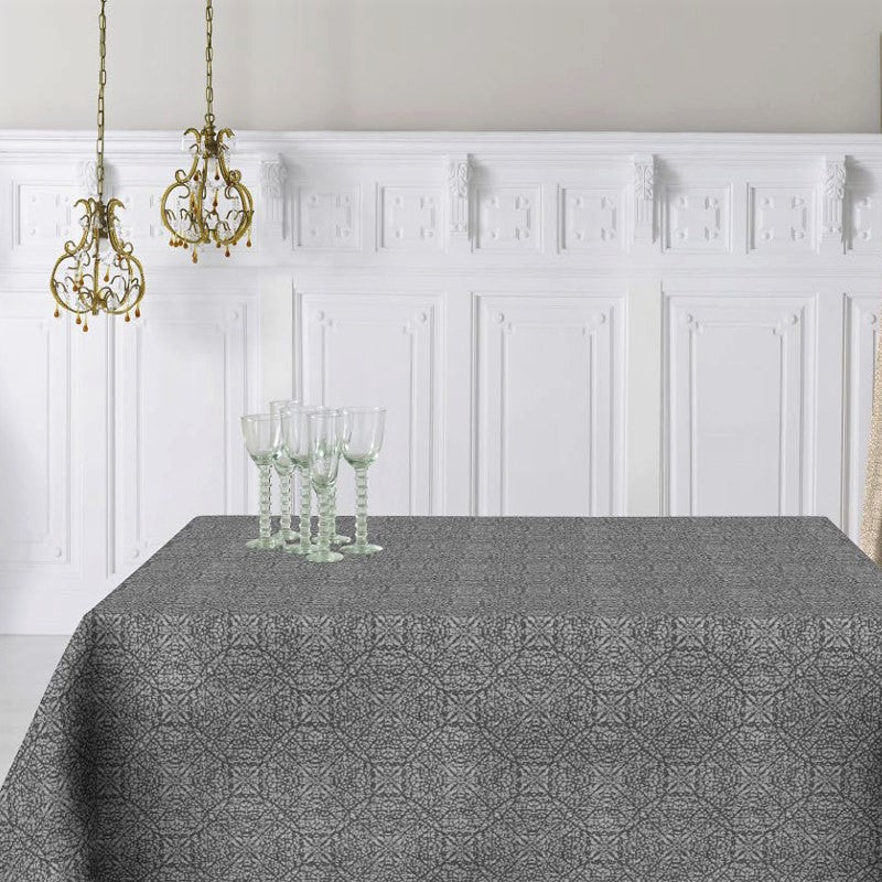 ARP Stahlgrau, jacquardgewebte abwaschbare Tischdecke, 160 cm breit