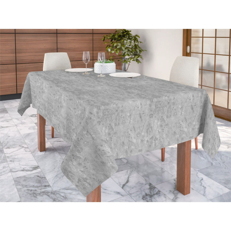 Lorrain Grau, jacquardgewebte abwaschbare Tischdecke, 180 cm breit