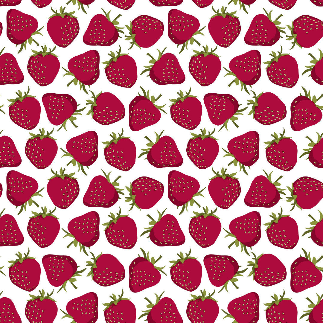 Berry Bliss - Wachstuch Tischdecke mit Erdbeermotiv, Muster