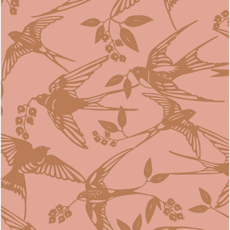 BIRDS Dusty Nut - Notes by Susanne Schjerning - abwaschbare Tischdecke mit rutschfester Unterseite