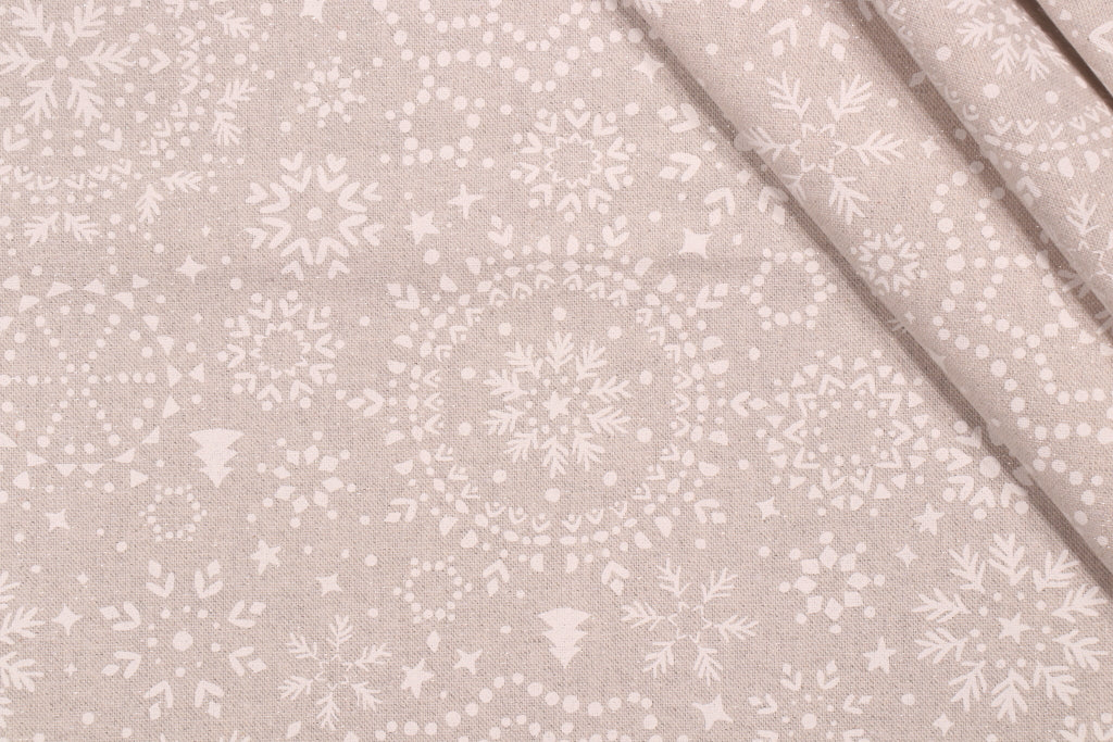 Bredle Grau und Weiß - Schöne abwaschbare Weihnachtstischdecke mit Lurex, 150 cm breit