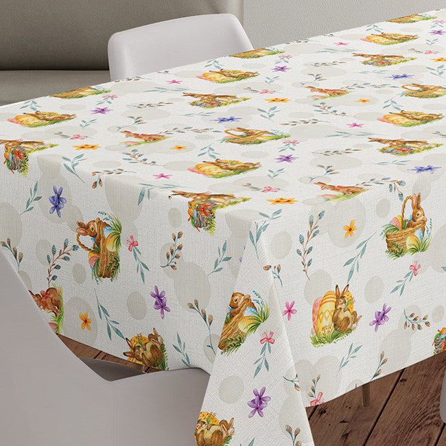 Bunny - Wachstuch Tischdecke für Ostern mit süßem Osterhasen