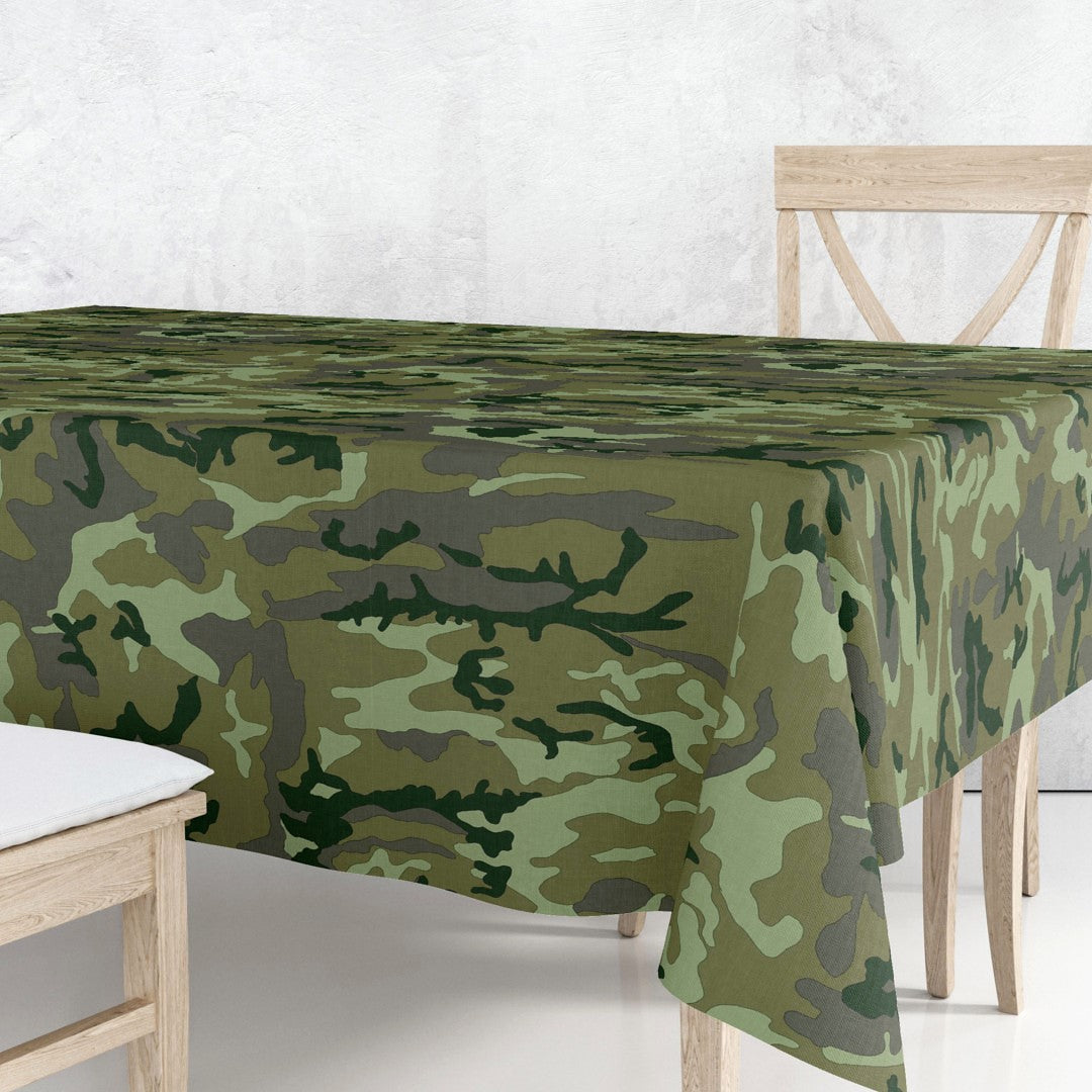 Camouflage – Abwaschbare Tischdecke mit Camouflage-Muster