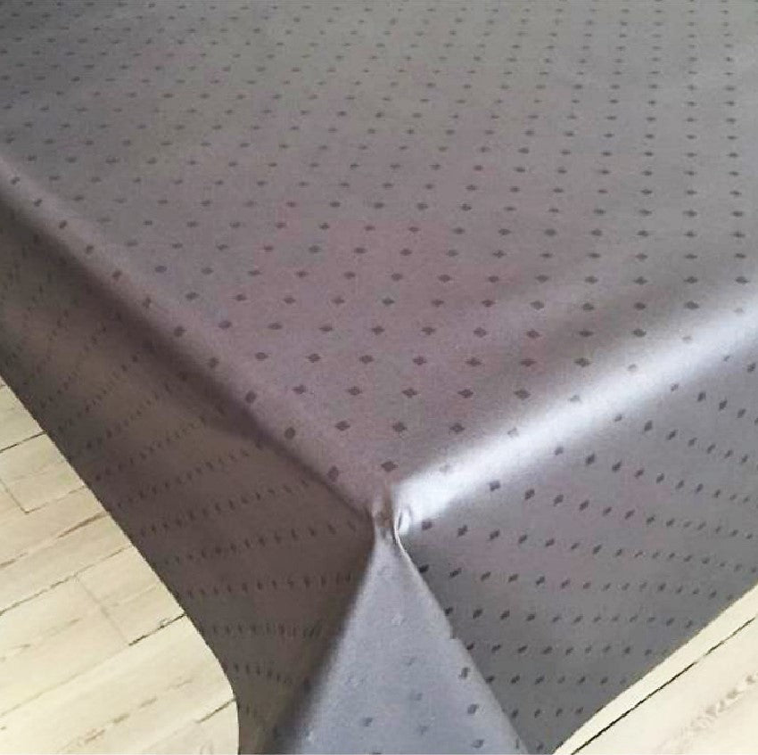 Custome Grau – schöne abwaschbare Tischdecke mit kleinen Quadraten