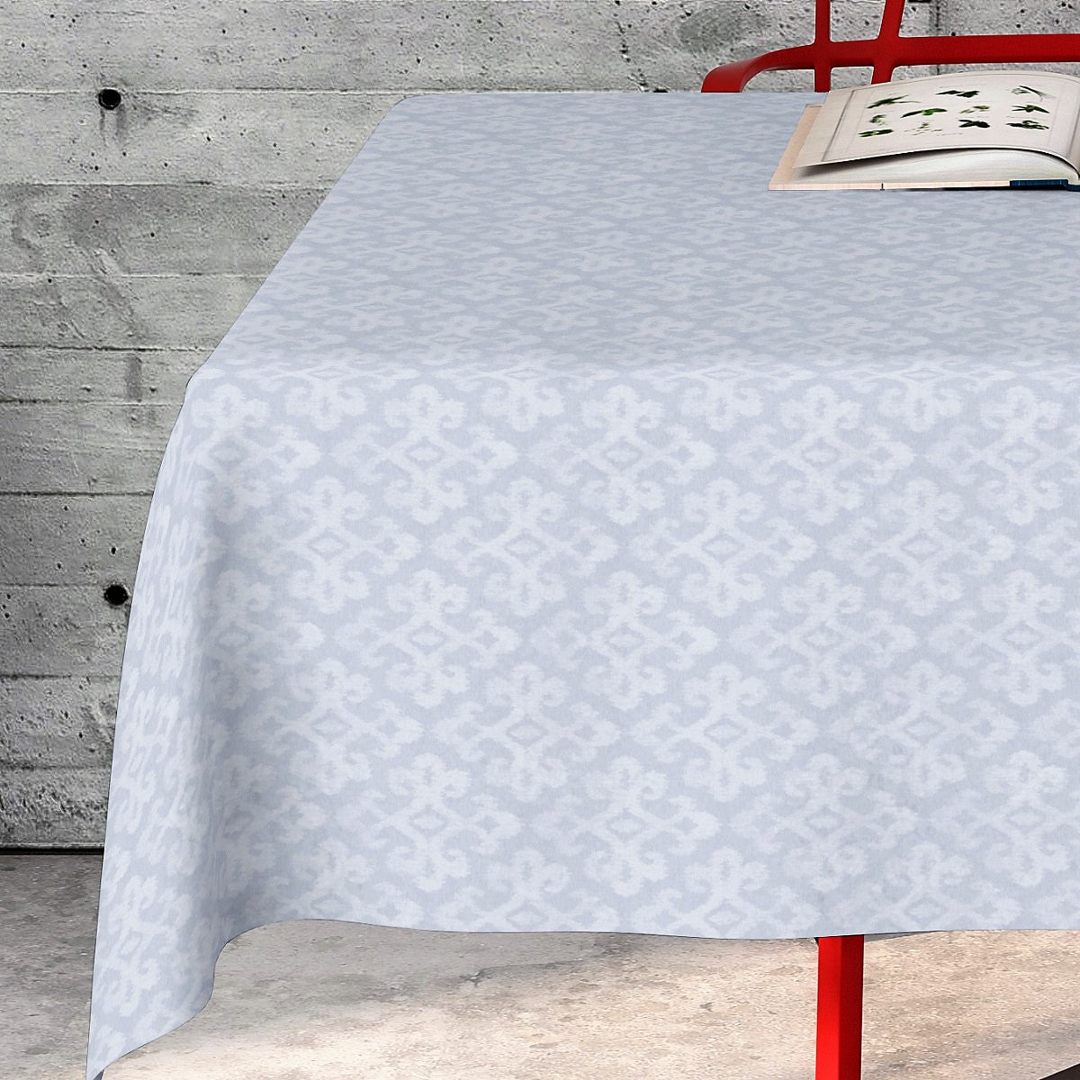 Daumier Blanco, jacquardgewebte abwaschbare Tischdecke, 160 cm breit