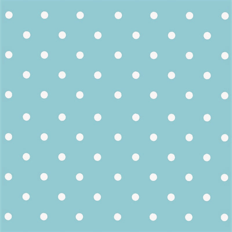Dots Vintage Blue, Wachstuch Tischdecke mit Punkten