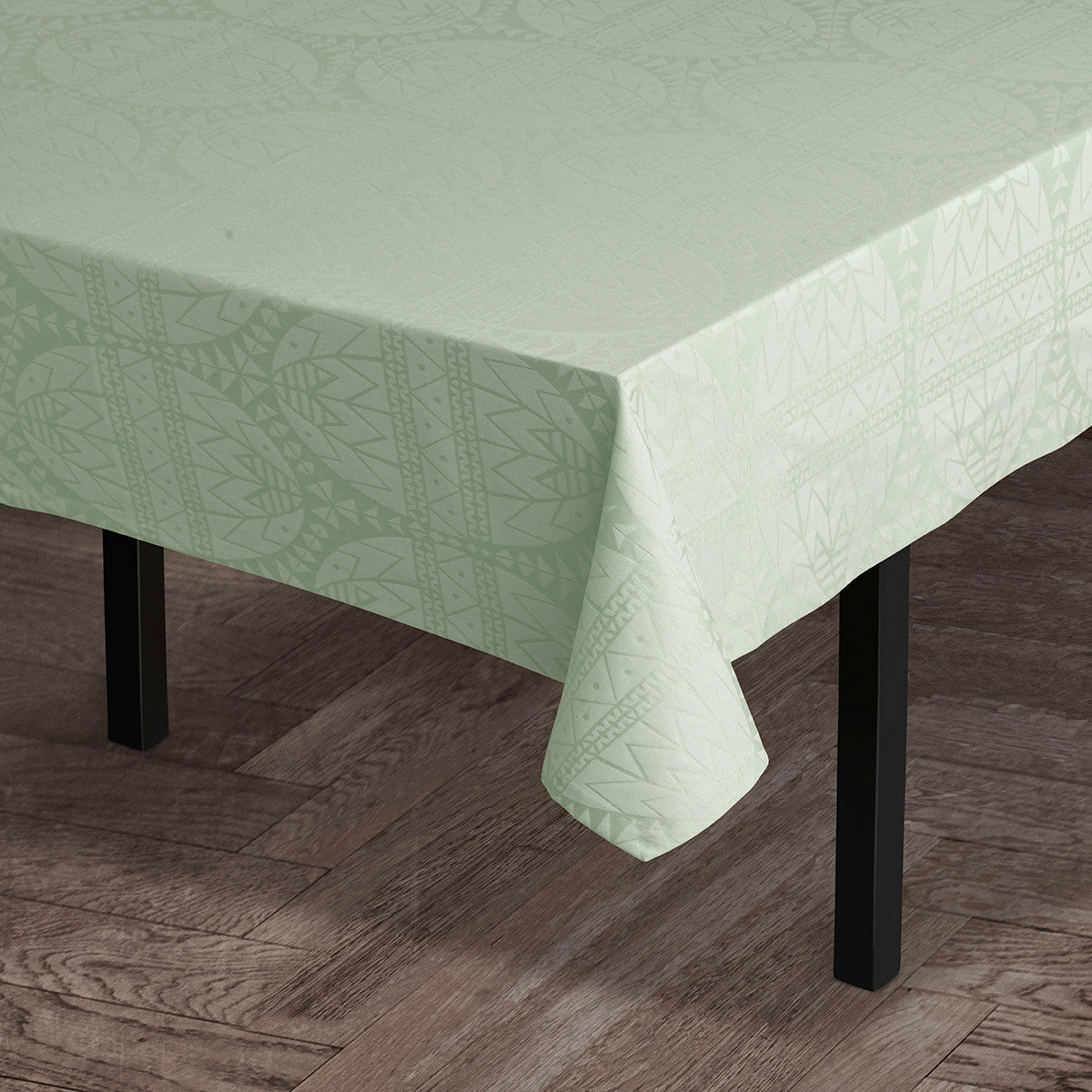 Easter Hellgrün Damast Tischdecke, schöne Ostertischdecke von Juna - 150 cm x 220 cm