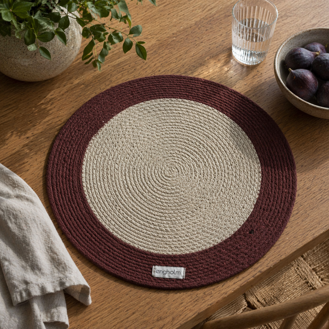 Engholm Thor rundes Tischset Rost/Camel – Ø40 cm, Ambiente