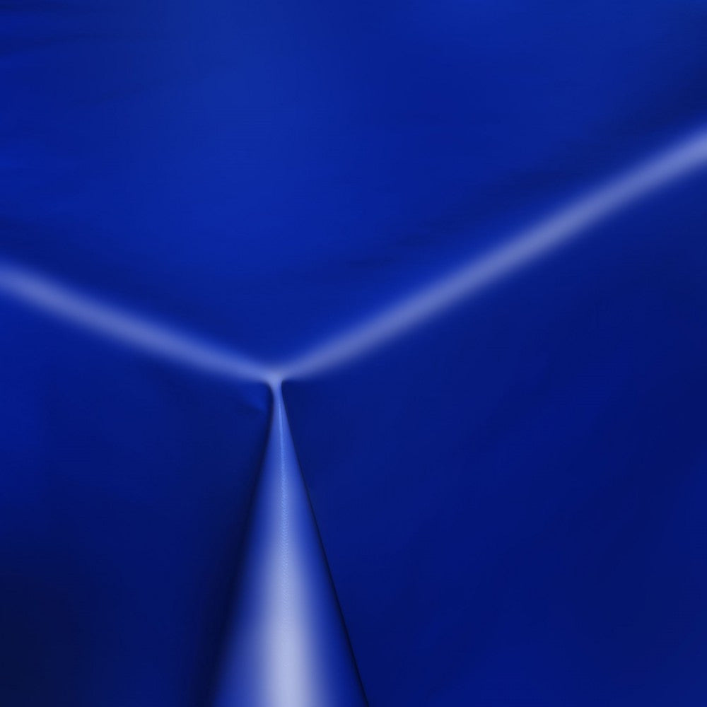 Uni Color - Einfarbige, halbglänzende Wachstuch Tischdecke, 140 cm breit - Blau