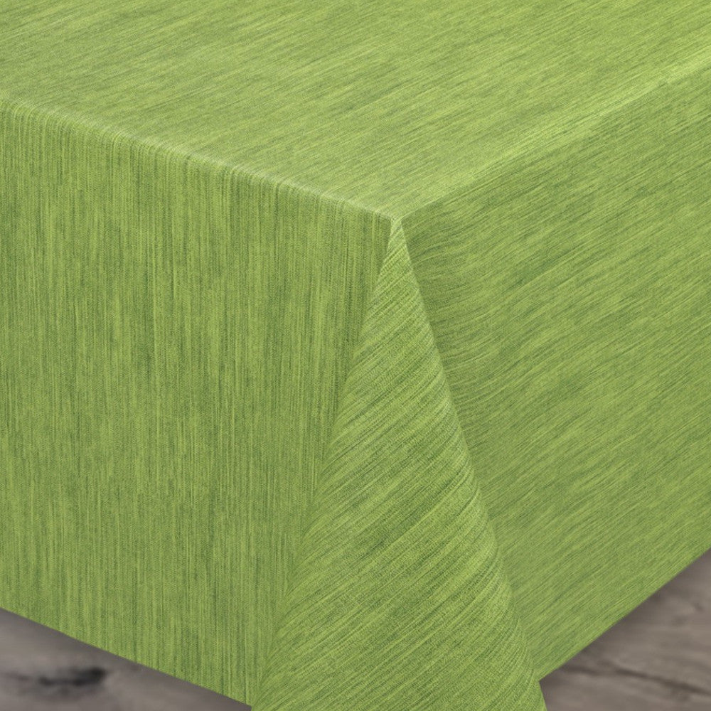 Einfarbige Wachstuch Tischdecke mit geprägter Struktur, 140 cm breit, Grün