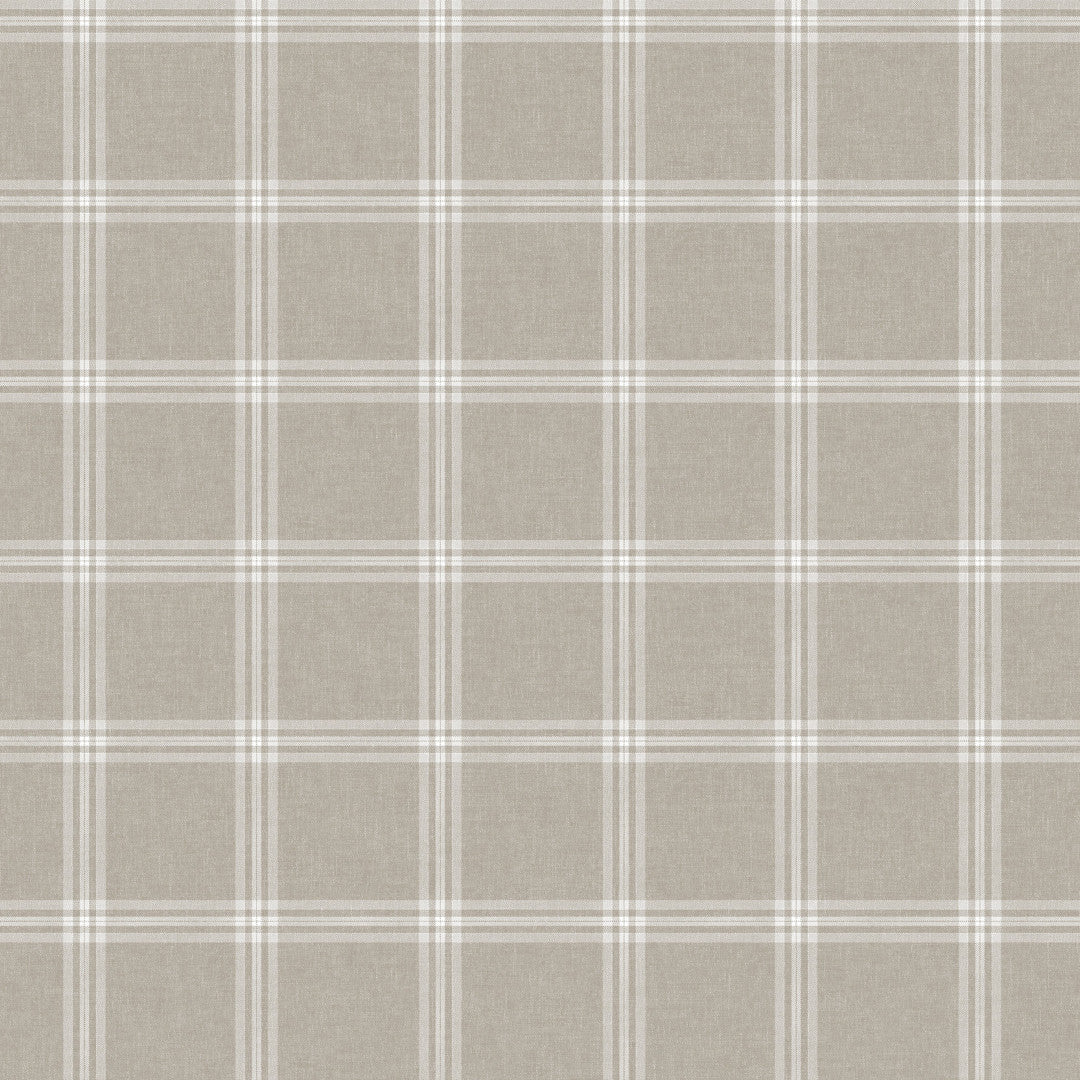 Fade Taupe - Wachstuch Tischdecke mit Karomuster in schöner Leinenoptik, Muster