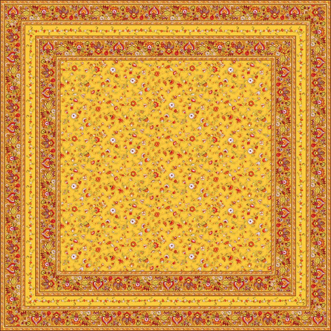 Fleurs Des Champs Gelb - Rechteckige Provence-Tischdecke 160 x 300 cm, Ambienteaufnahme