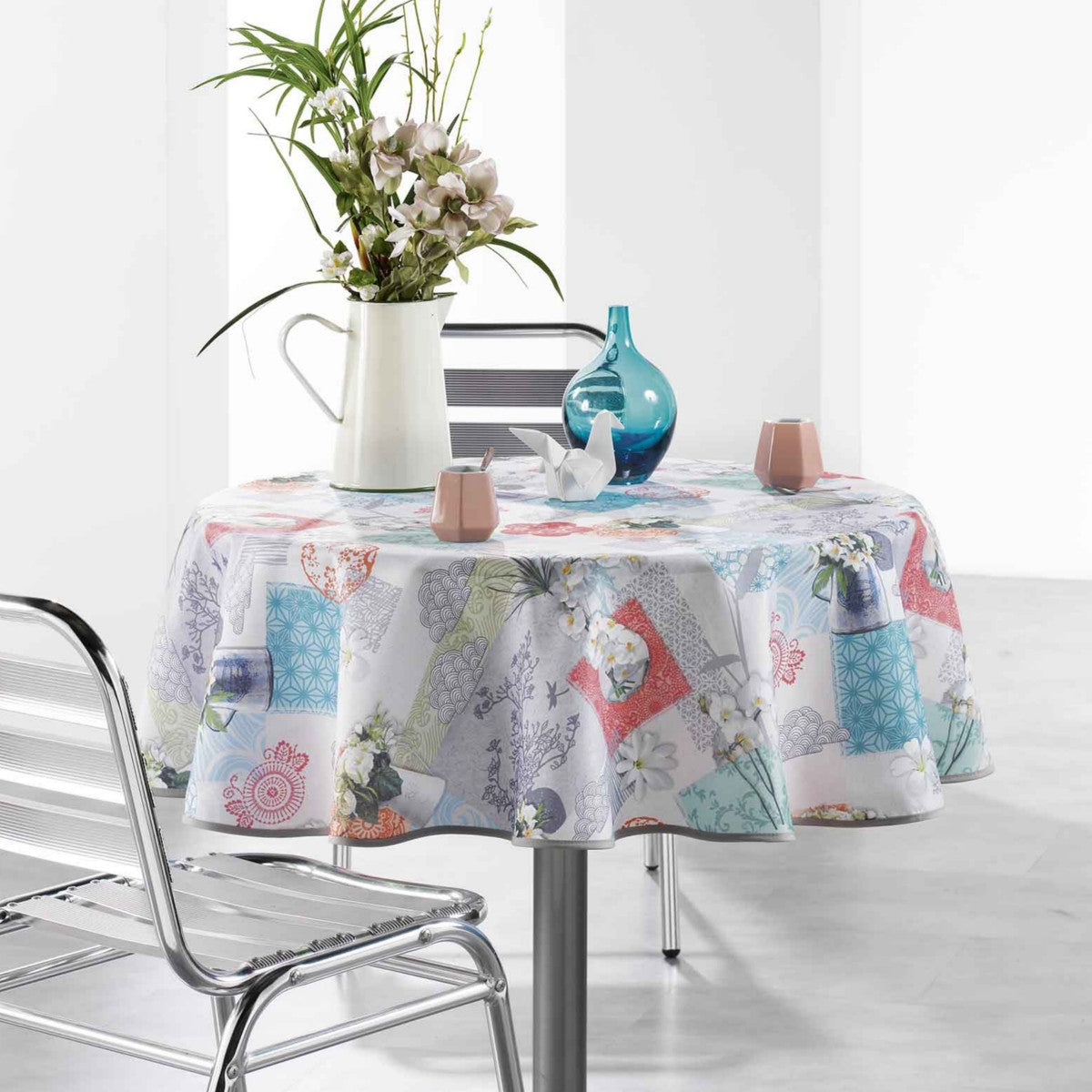 Gabriella Ø 180 cm, runde Tischdecke mit Fleckschutz, Ambiente