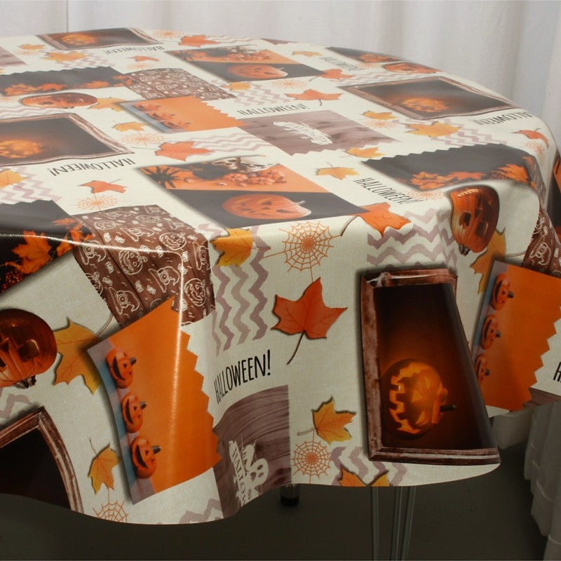 Runde Wachstuch Tischdecke, Halloween