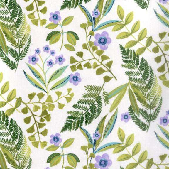 Isabo Grün – Abwaschbare Tischdecke mit schönen Blumen und Blättern
