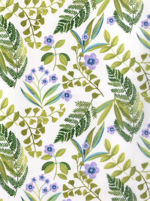 Isabo Grün – Abwaschbare Tischdecke mit schönen Blumen und Blättern