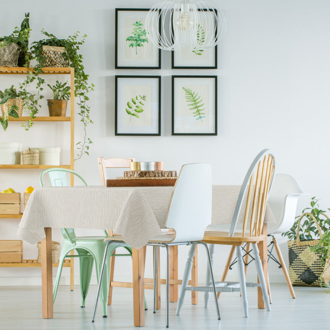 Lola Japondi Sand – Minimalistische Wachstuch Tischdecke mit natürlicher Eleganz, Ambiente