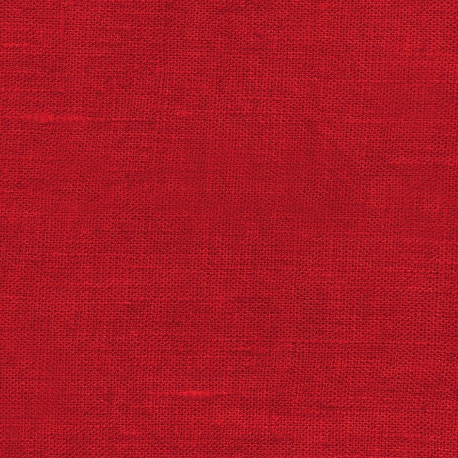 Einfarbige rote Weihnachtstischdecke aus 100 % Leinen â acrylbeschichtet