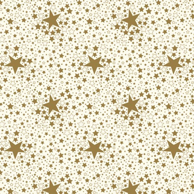 Sternenhimmel - Wachstuch Tischdecke für Weihnachten mit Sternen - Gold, 140 cm