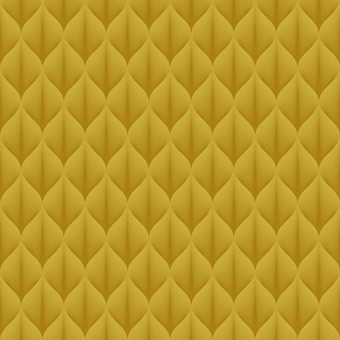 Kalini Luxury Gelb – Wachstuch Tischdecke mit grafischem Muster in schöner 3D-Optik